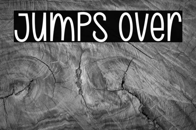 Jumps Over Font examples