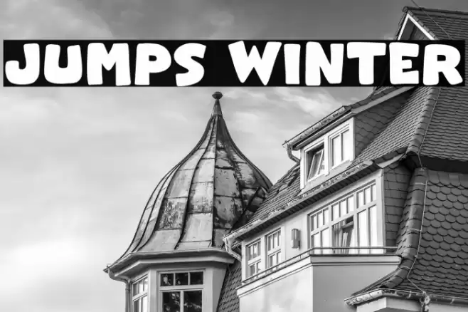 Jumps Winter Font examples