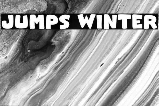Jumps Winter Font examples