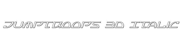 Jumptroops 3D Italic  नि: शुल्क फ़ॉन्ट्स डाउनलोड