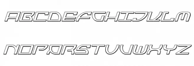 Jumptroops 3D Italic Schriftart Groß