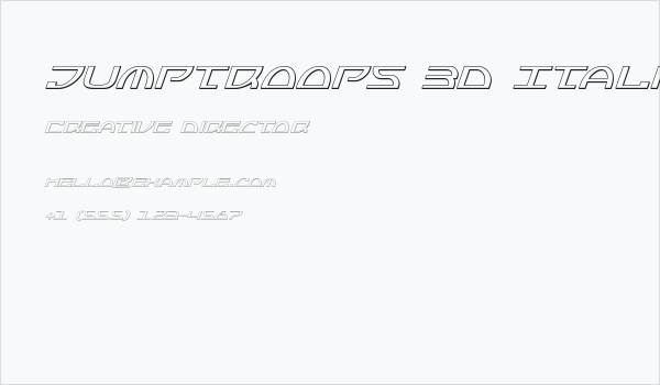 Jumptroops 3D Italic Business Card