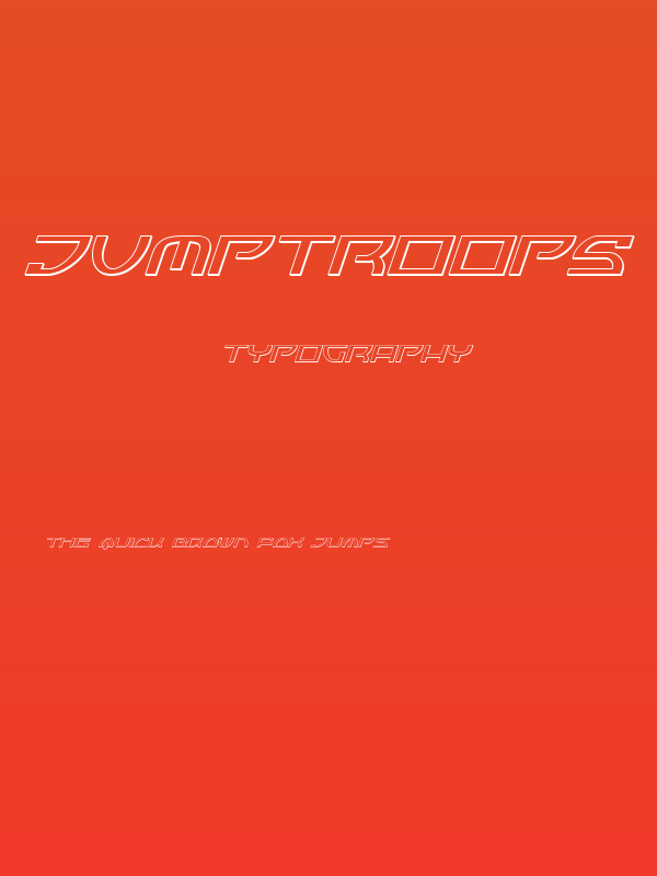 Jumptroops 3D Italic Poster
