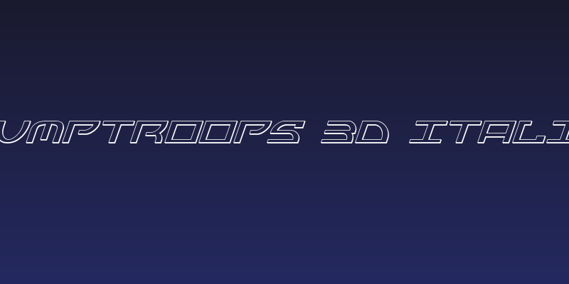 Jumptroops 3D Italic Social Header
