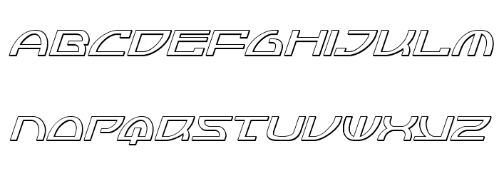 Jumptroops 3D Italic Font LOWERCASE