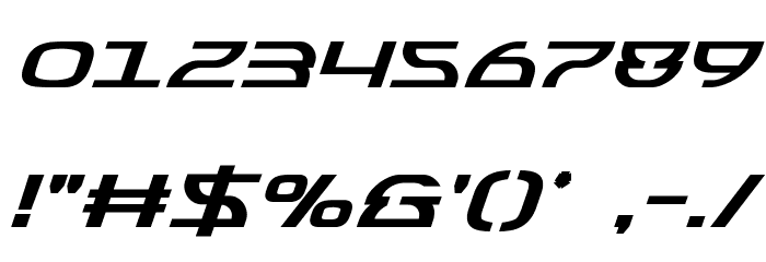 Jumptroops Bold Italic Font OTHER CHARS