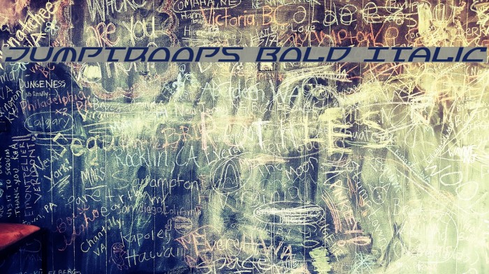 Jumptroops Bold Italic Font examples