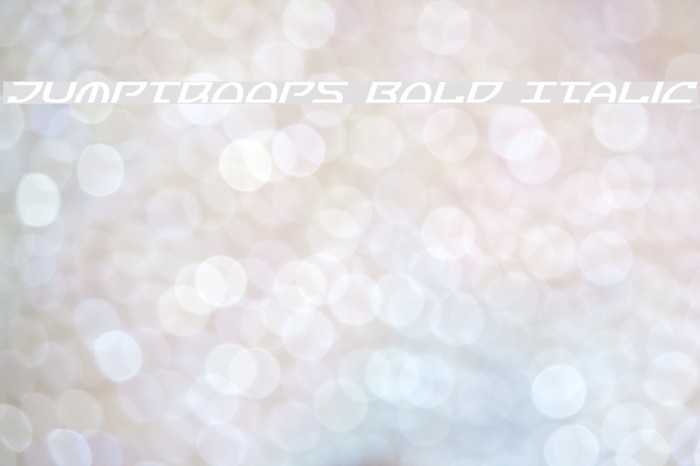 Jumptroops Bold Italic Font examples