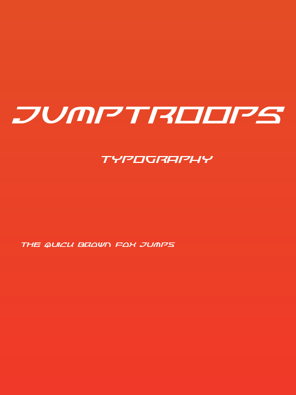 Jumptroops Bold Italic Poster