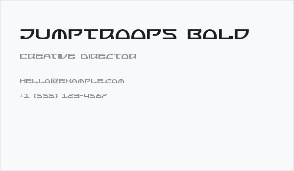 Jumptroops Bold Business Card