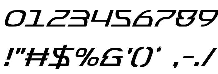 Jumptroops Condensed Italic Font OTHER CHARS