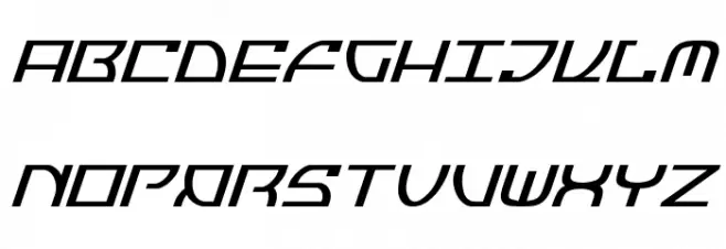 Jumptroops Condensed Italic Font Litere mari