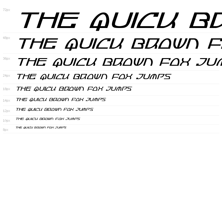 Jumptroops Condensed Italic Waterfall