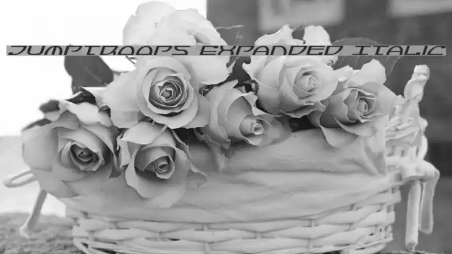 Jumptroops Expanded Italic Font examples