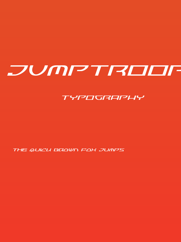 Jumptroops Expanded Italic Poster