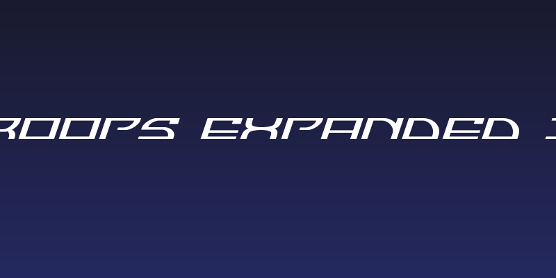 Jumptroops Expanded Italic Social Header