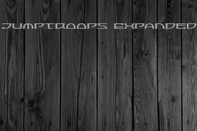 Jumptroops Expanded Font examples
