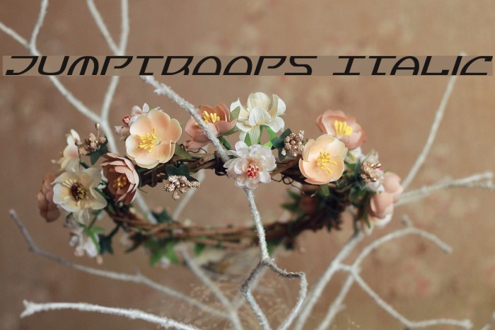 Jumptroops Italic Font examples