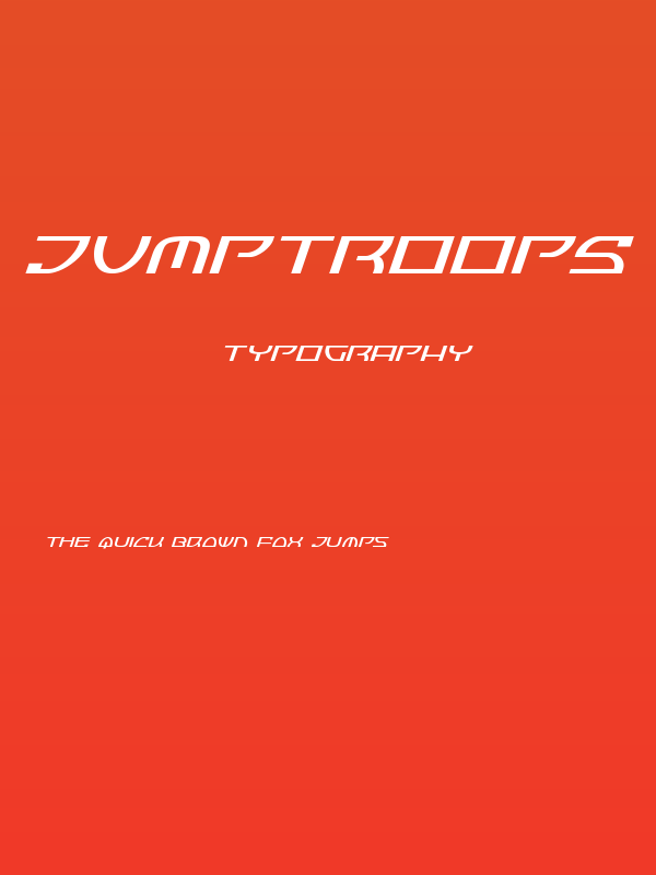 Jumptroops Italic Poster