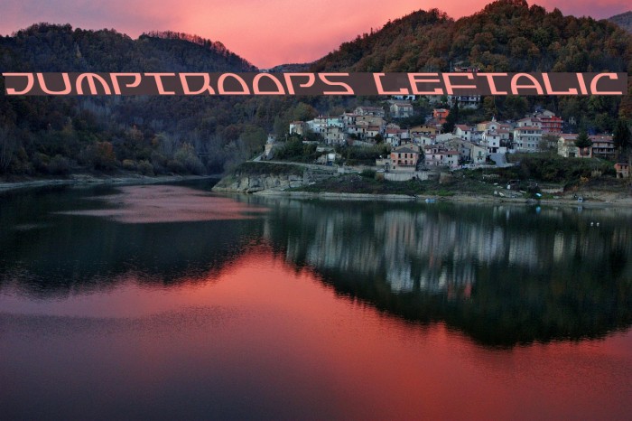Jumptroops Leftalic Font examples