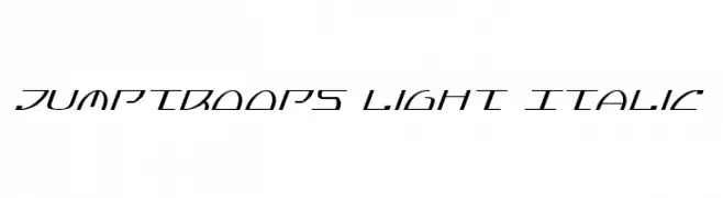 Jumptroops Light Italic  नि: शुल्क फ़ॉन्ट्स डाउनलोड