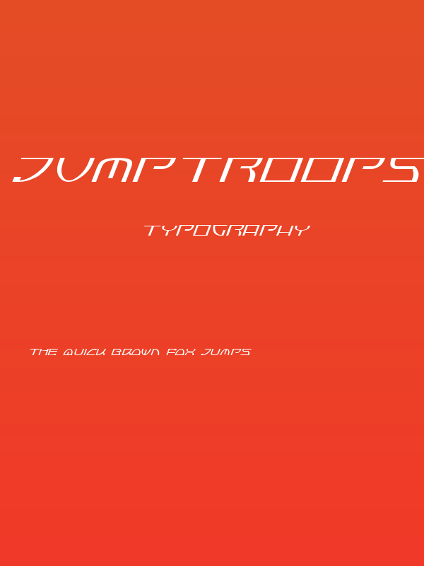 Jumptroops Light Italic Poster