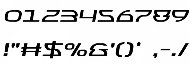 Jumptroops Semi-Italic Font OTHER CHARS