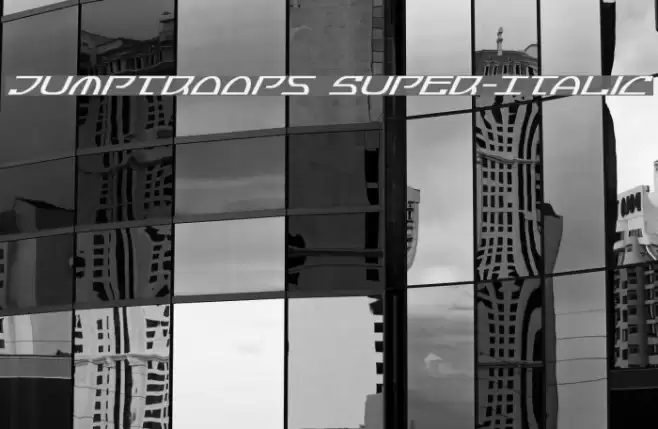 Jumptroops Super-Italic Font examples
