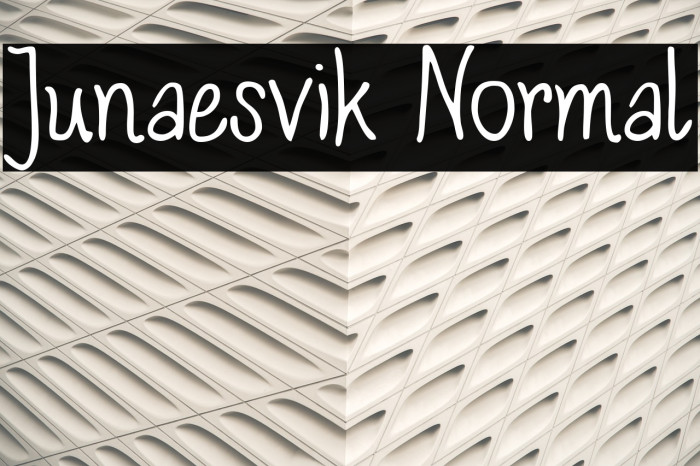 Junaesvik Normal Font examples