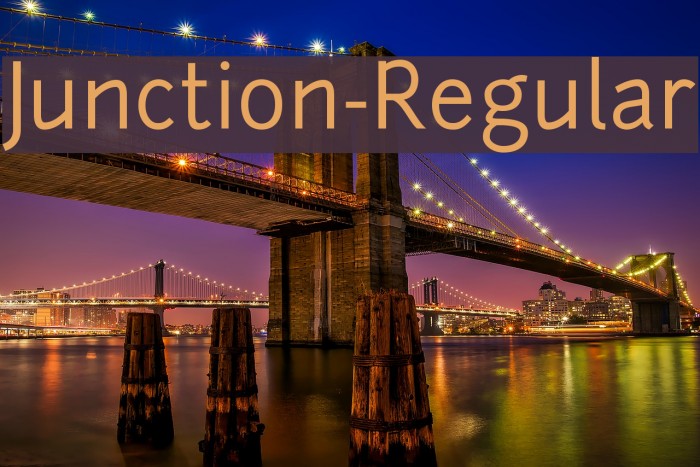 Junction-Regular Font examples