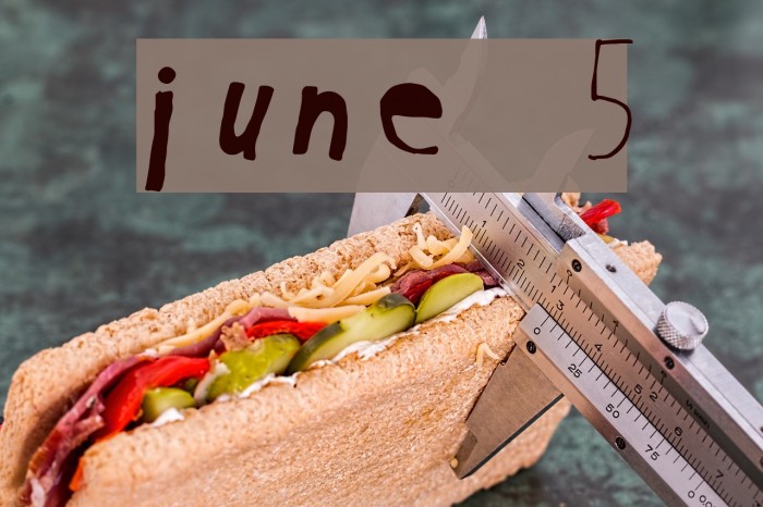 June 5 Font examples