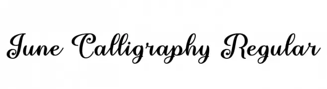 June Calligraphy Regular  नि: शुल्क फ़ॉन्ट्स डाउनलोड