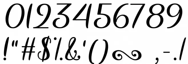 June Calligraphy Regular Font OTHER CHARS