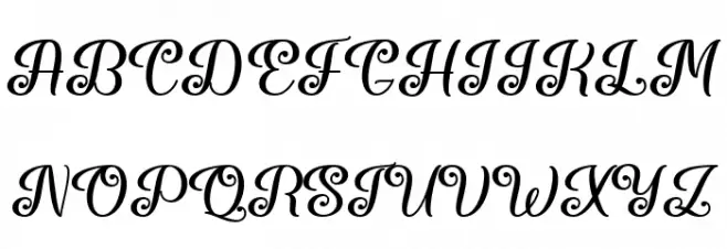 June Calligraphy Regular フォント 大文字