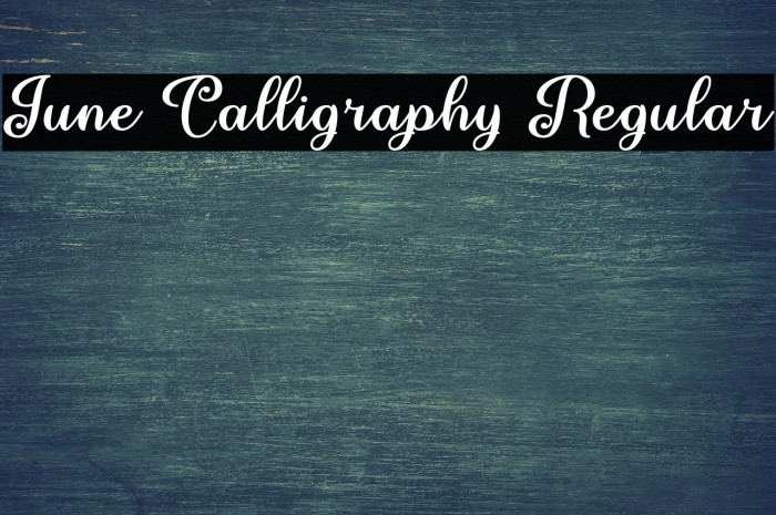 June Calligraphy Regular Example 3