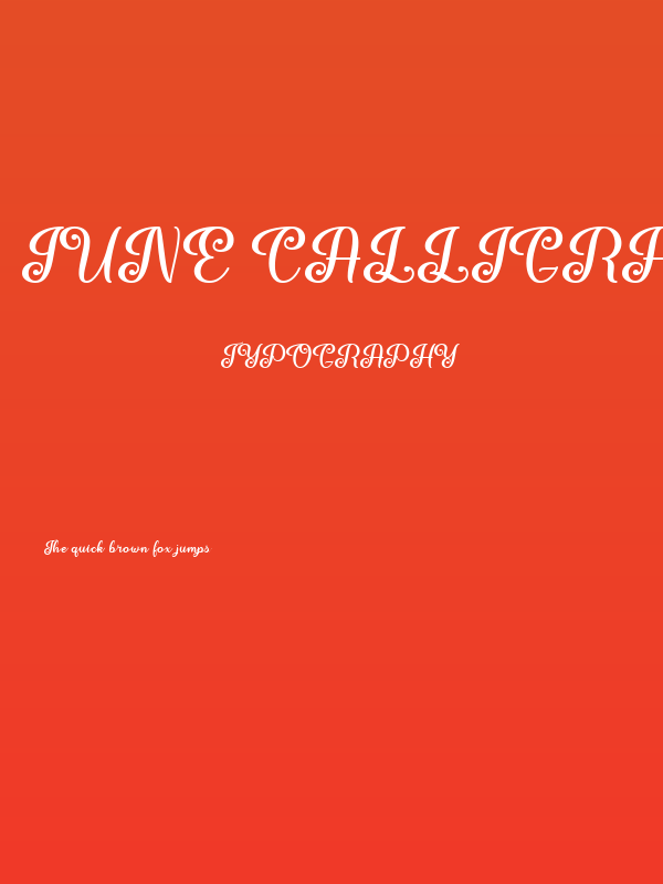 June Calligraphy Regular Poster