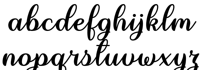June Calligraphy Regular Font LOWERCASE