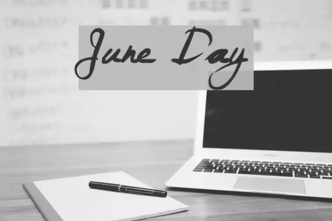 June Day Font examples