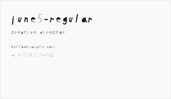 June5-Regular Business Card