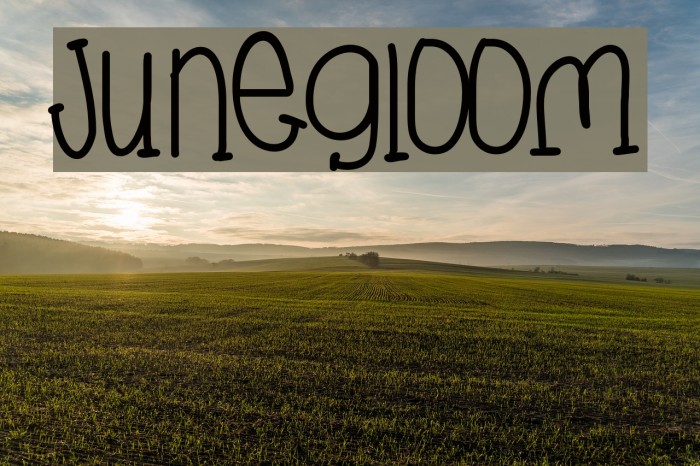 JuneGloom Font examples