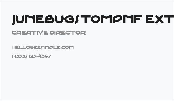 JunebugStompNF ExtraBold Business Card