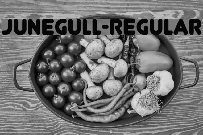 Junegull-Regular Font examples