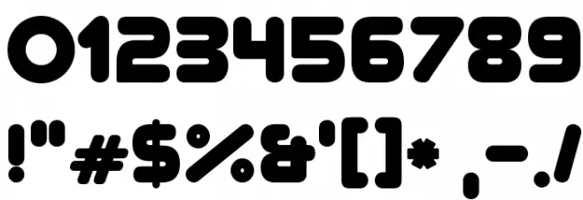 Junegull Font Alte caractere