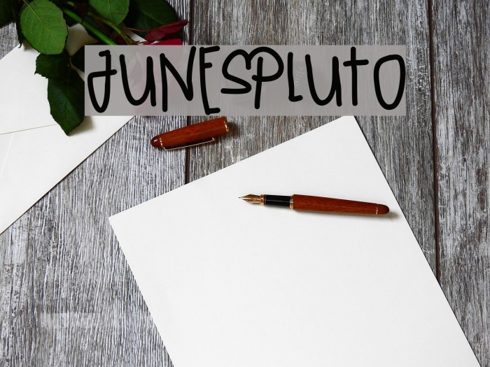 JunesPluto Font examples