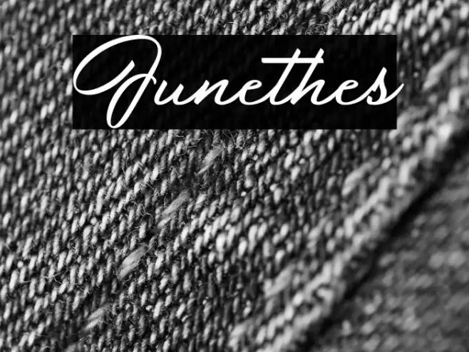 Junethes Font examples