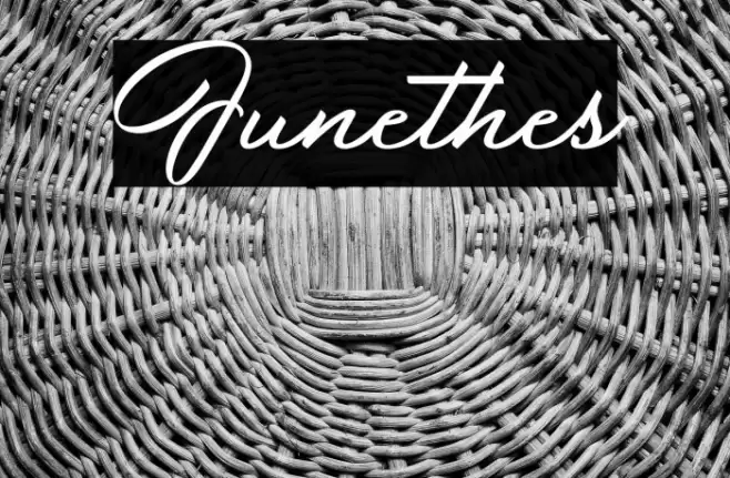 Junethes Font examples