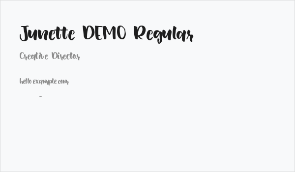 Junette DEMO Regular Business Card