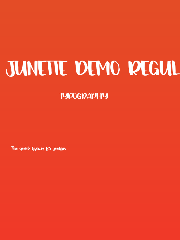 Junette DEMO Regular Poster