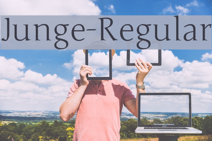 Junge-Regular Font examples