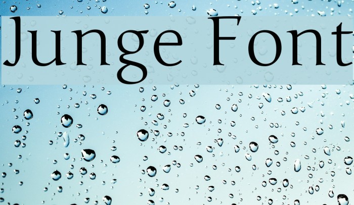 Junge Font examples